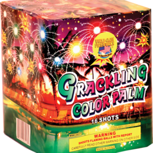 CRACKLING COLOR PALM 16 SHOTS  (CASE) 12/1
