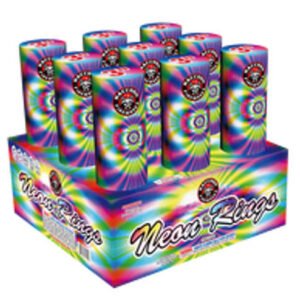 NEON RINGS 3" 9 SHOT (CASE) 2/1